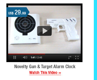Novelty Gun & Target Alarm Clock