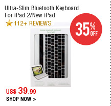 Ultra-Slim Bluetooth Keyboard For iPad 2/New iPad