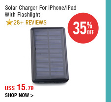 Solar Charger For iPhone/iPad With Flashlight