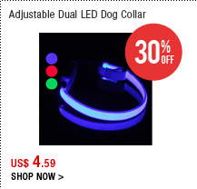 Adjustable Dual LED Dog Collar