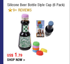 Silicone Beer Bottle Style Cap (6 Pack)