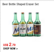 Beer Bottle Shaped Eraser Set