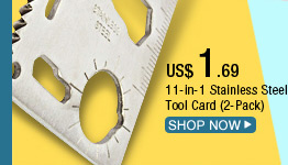 11-in-1 Stainless Steel Tool Card (2-Pack)