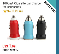 1000mA Cigarette Car Charger for Cellphones