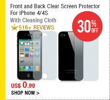 Front and Back Clear Screen Protector For iPhone 4/4S