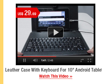 Leather Case With Keyboard For 10" Android Tablets 