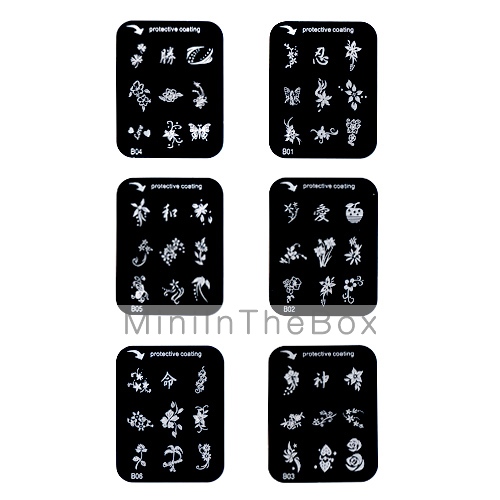 Nail Art Stamp Stamping Image Template Plate B Series Nail Art Stamp Stamping Image Template Plate B Series