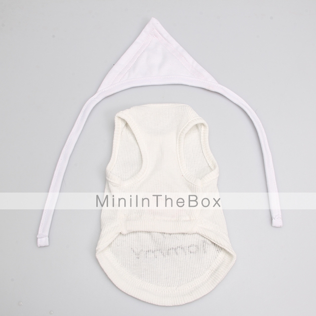 Dog Shirt / TShirt White Dog Clothes Spring/Fall Letter & Number