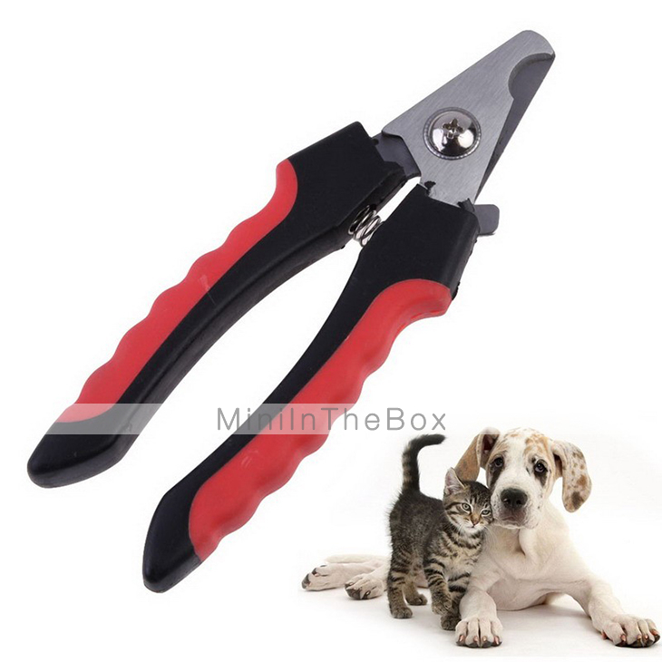 Dog Grooming Nail Clipper Pet Grooming Supplies Red Rubber / Stainless