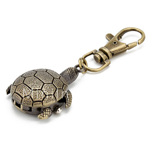 Unisex Alloy Analog Quartz Keychain Watch with Tortoise (Bronze) Cool