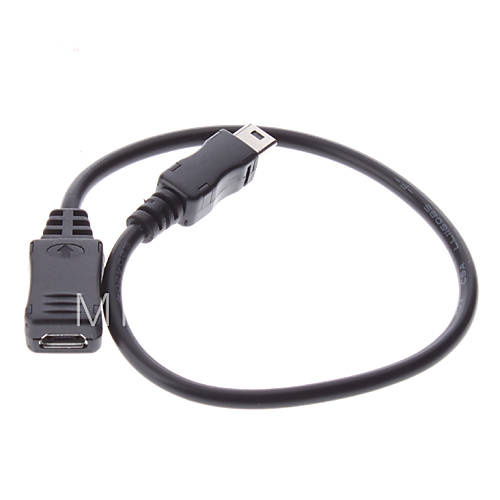 Micro USB Female to Mini USB Male Adapter Cable 472018 2017 – $1.99