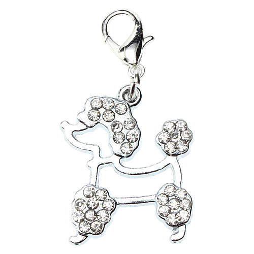 Dog tags Rhinestone Decorated Poodles Style Collar Charm for Dogs Cats