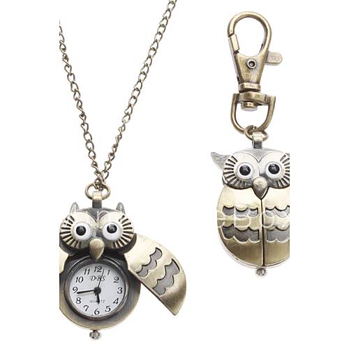 Women's Watch Owl Style Keychain Pocket Watch Cool Watches Unique