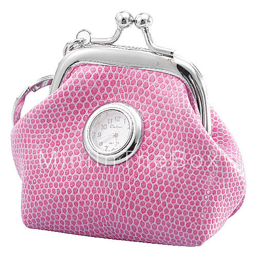 Women‘s and Girl‘s PU Analog Quartz Keychain Watch (Pink) Cool Watches