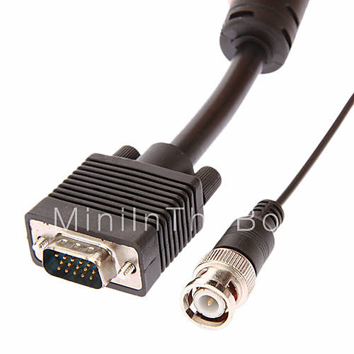 VGA Female to 5 BNC Male Video Cable Black(3M) 860497 2017 19.99