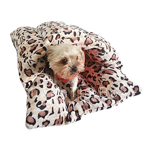 Slippers Stylish Soft Warm Leopard Kitty Sleeping Bag Bed Pad for Pets