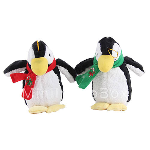 stuffed penguin dog toy