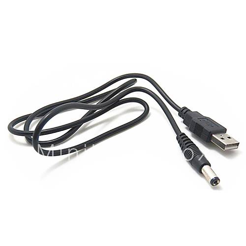 Barrel Jack Adapter USB to 5.5mm, 5V USB + DC JACK Cable Wire(5.5x2