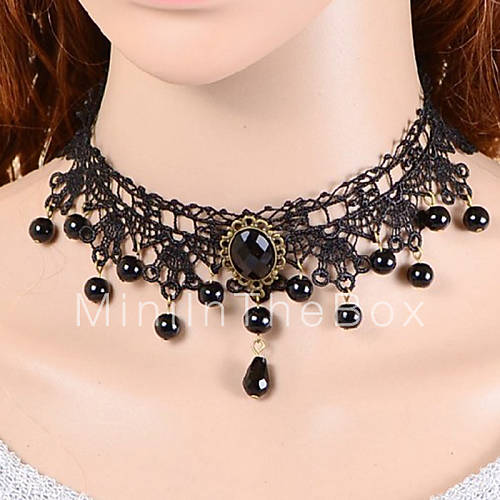 Gothic Style Simple Black Lace Necklace 1261902 2017 7.99