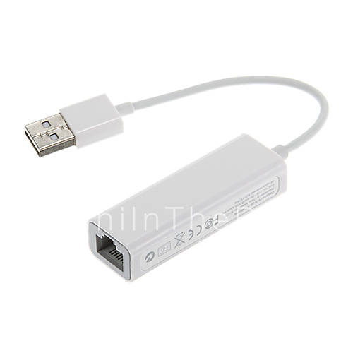 Original USB 2.0 Ethernet Adapter for MacBook Air 23cm Original USB 2.0 Ethernet Adapter for MacBook Air 23cm