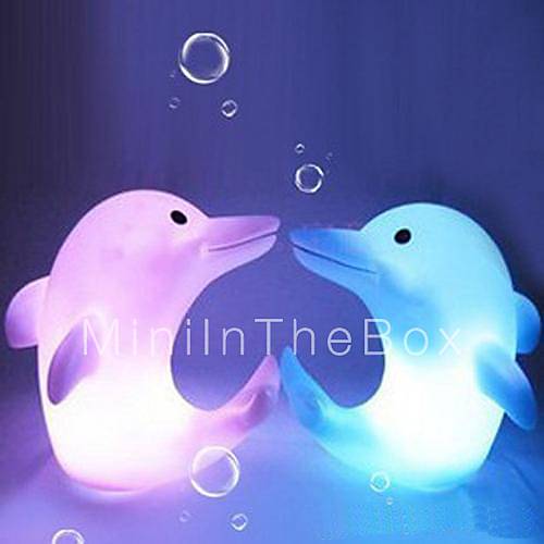 Multicolor Dolphin Design Plastic Night Light (1pcs) 1731314 2016 2.99