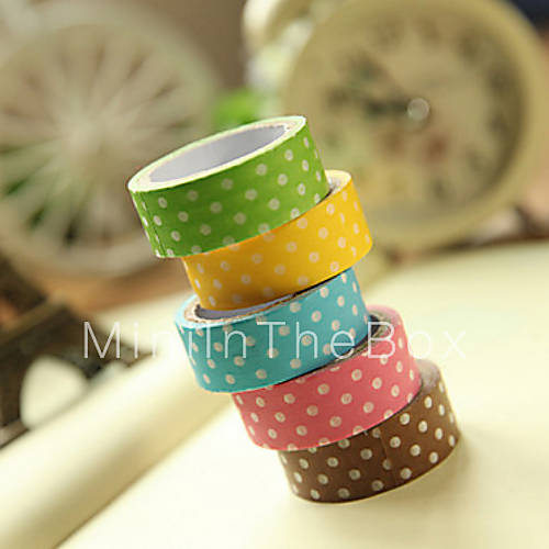 Simple Design Spot Pattern Scrapbooking Adhesives Tape(3m Random Color