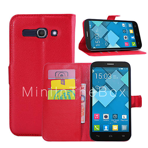 Wallet Flip PU Leather Cell Phone Case Cover For Alcatel One Touch Pop