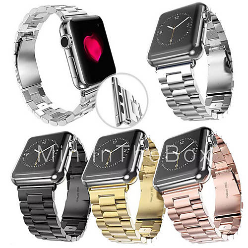 Black/Yellow Golden/Rose Golden IP Plating Stainless Band for Apple