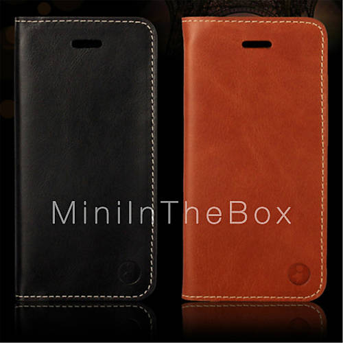 Retro Genuine Leather Flip Cover Wallet Card Slot Case Stand for iPhone