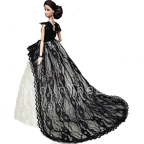 Party/Evening Dresses For Barbie Doll White / Black Dresses For Girl's Doll Toy 2075655 2017