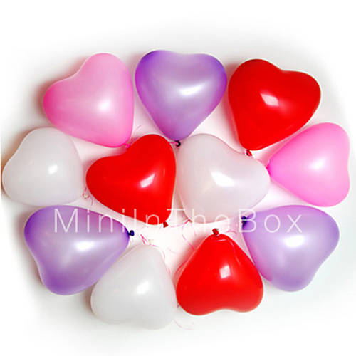 100pcs Heart Shape Balloons Occasions Wedding Birthday Party Decoration