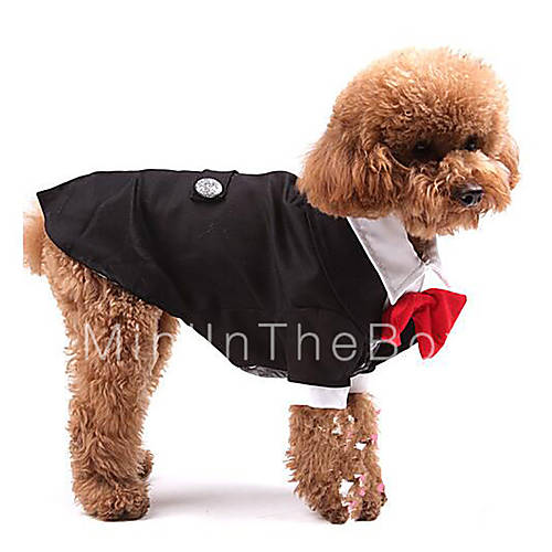 Dog Costume / Tuxedo Black Dog Clothes Winter / Spring/Fall Solid